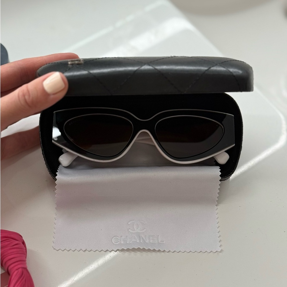 Chanel Black Cat eye Sunglasses